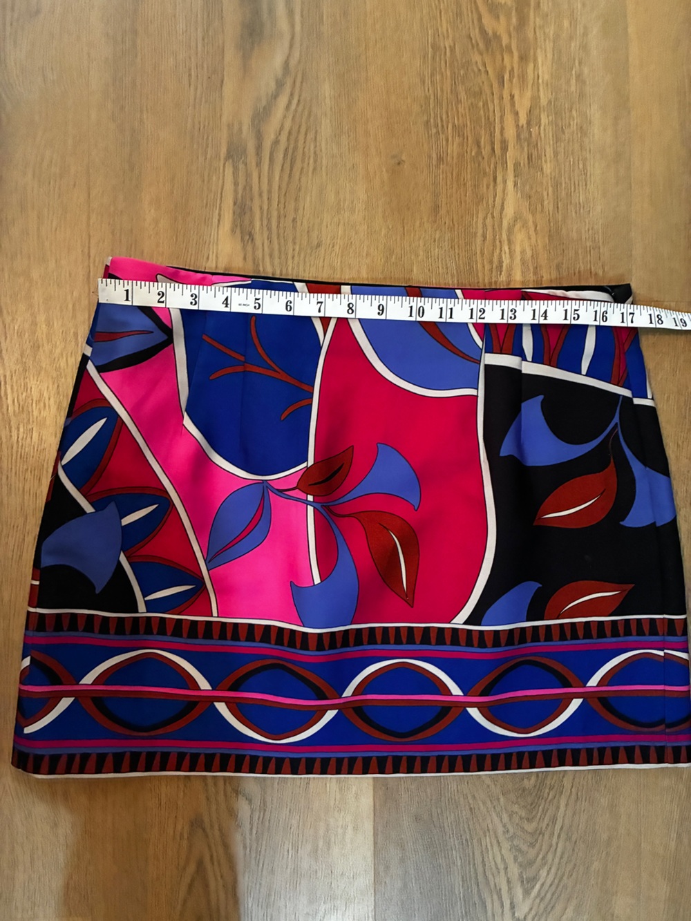 Zara Pink, Blue & Black Printed Mini Skirt - Picture 4 of 7